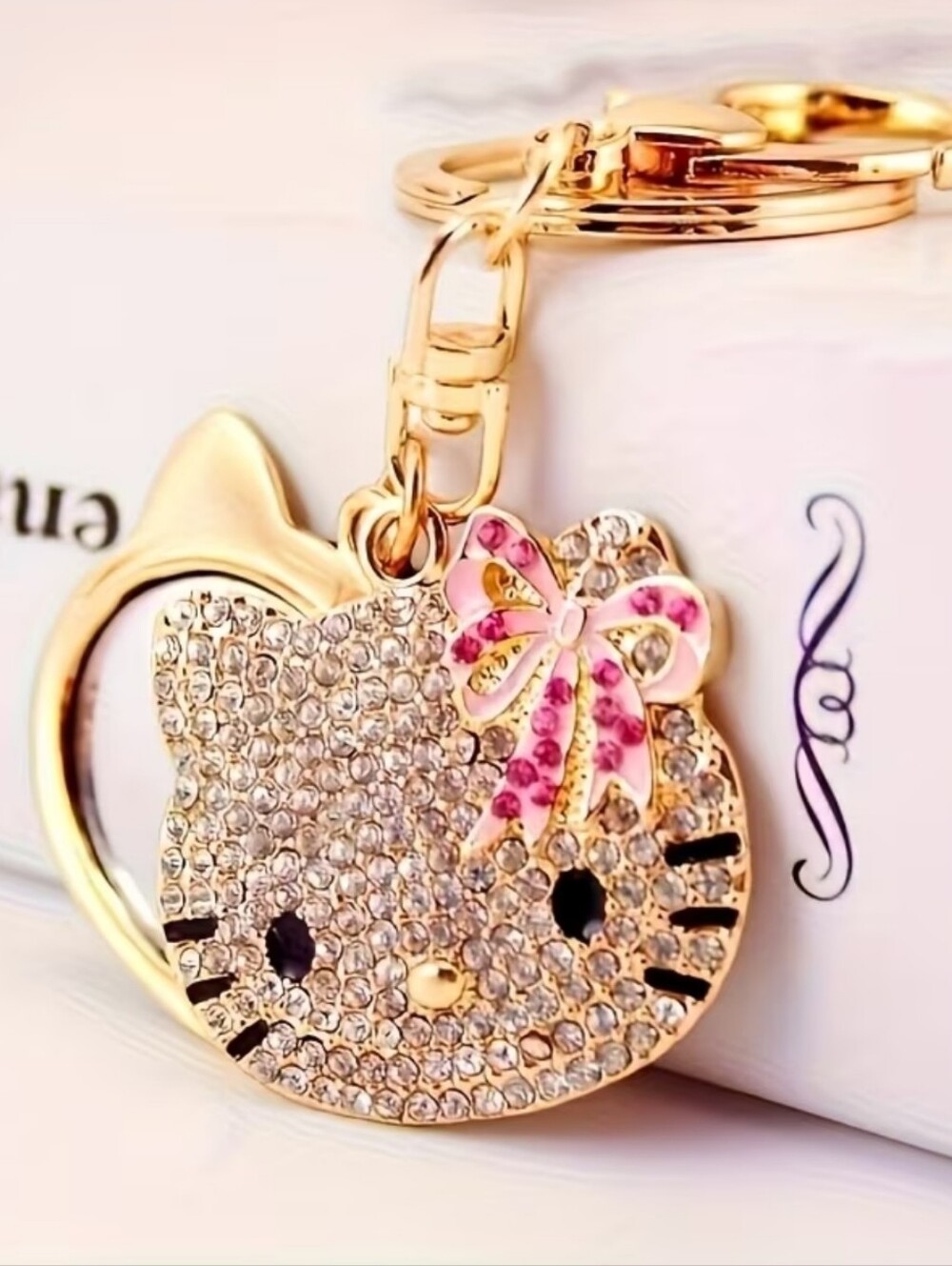 Sanrio-Rhinestone Hello Kitty Bag Charm. Pink. NWT.